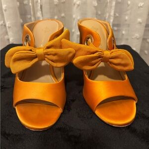 ANTONIO MELANI Orange Bow Mules